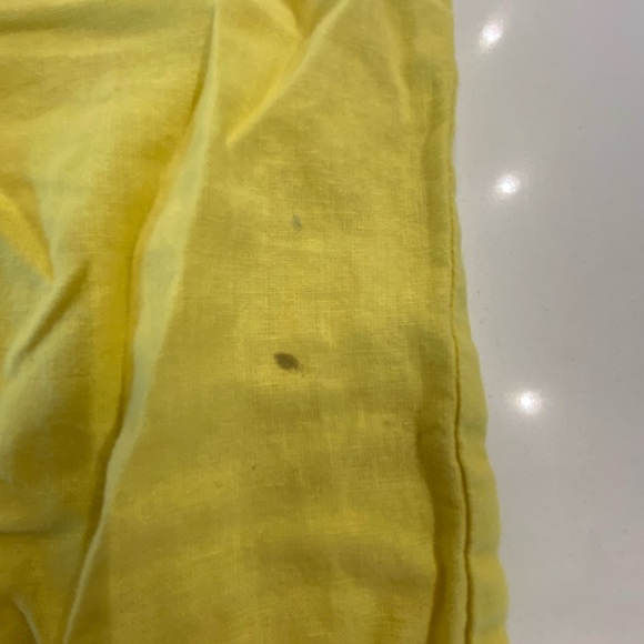 Mini Boden pull on elastic waist heart pocket linen pants - Picture 3 of 3